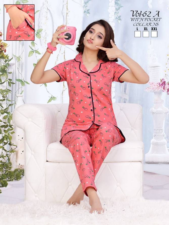Summer Special C Ns Vol 62 A Night Wear Hosiery Cotton Wholesale Night Suits
